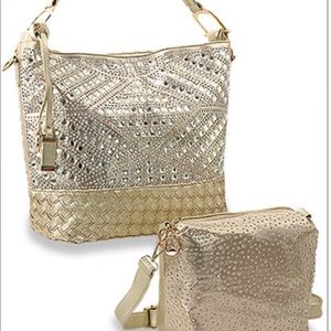 NEW Bling Sparkle SET Rhinestone Purse Hobo & more